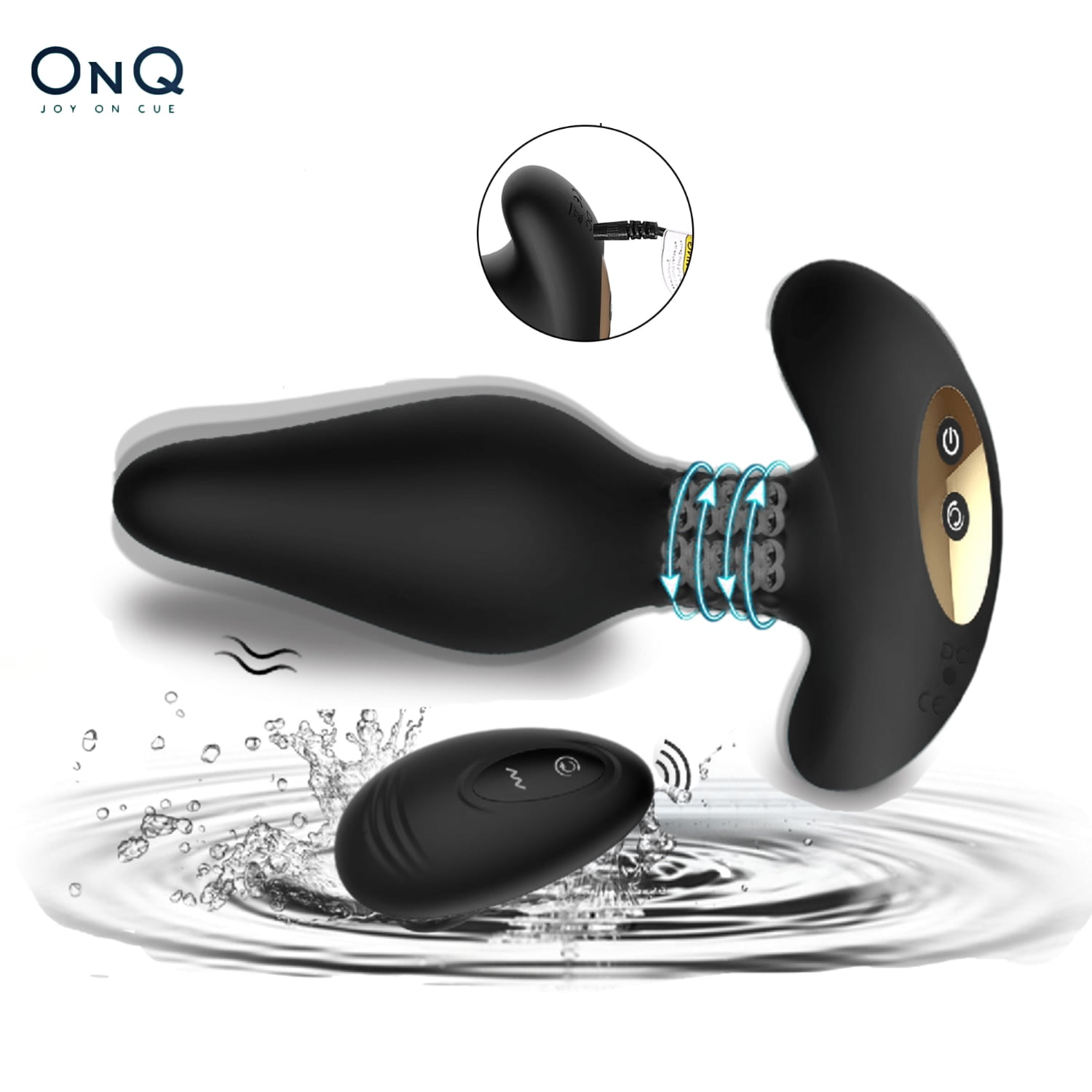 Vibrating Prostate Massager Men Anal Plug Remote Control...